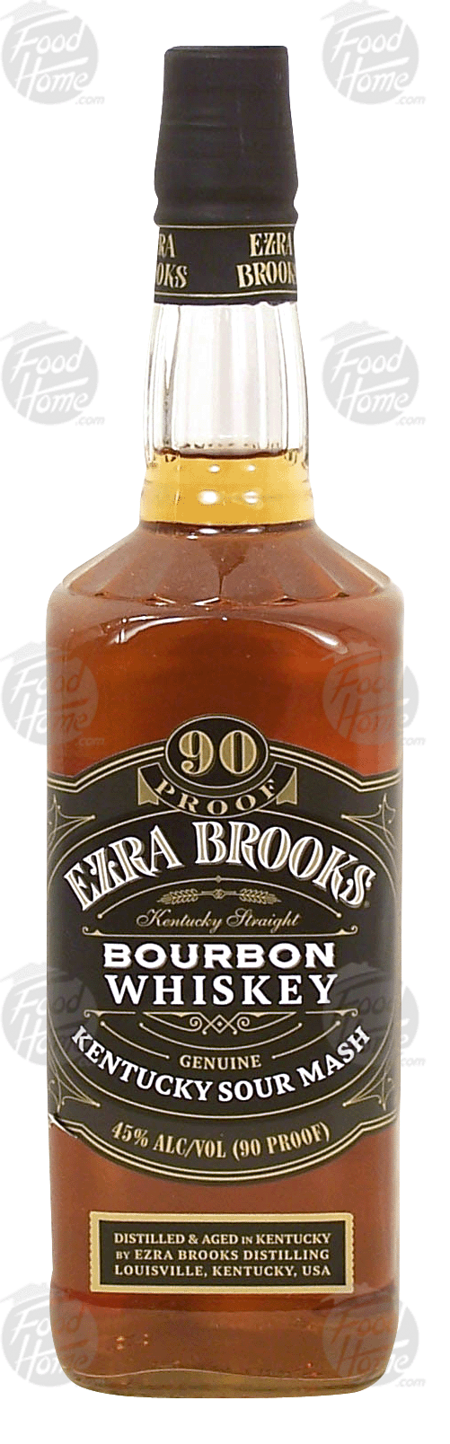 Ezra Brooks  kentucky straight bourbon whiskey, 45% alc. by vol. Full-Size Picture